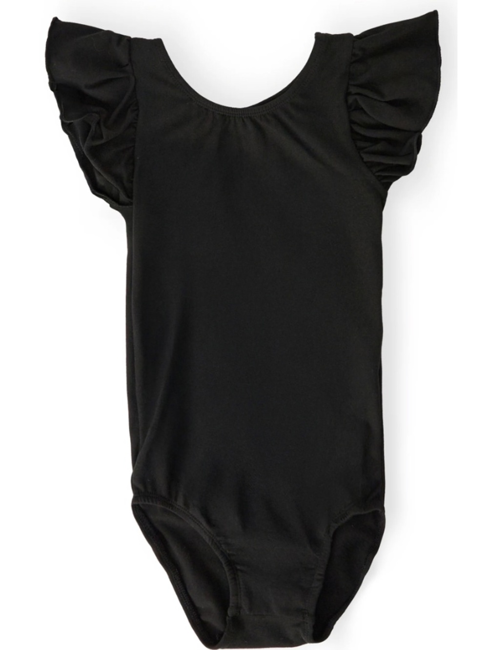 Mila & Rose Black Flutter Sleeve Leotard Girls Size 7-8